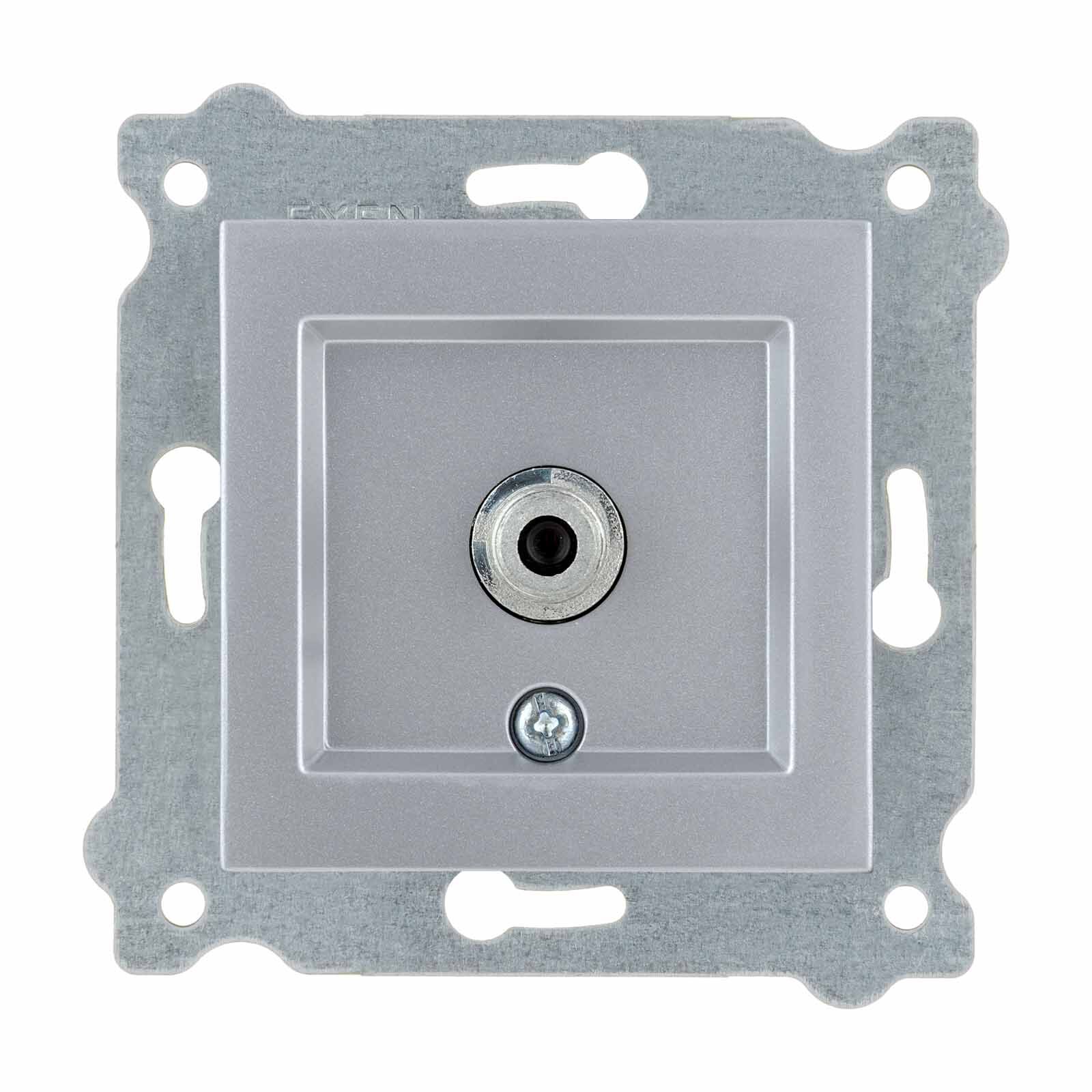 Exen Gümüs Modül+Kapak  Uydu Prizi Ekranli (F Konnektör)