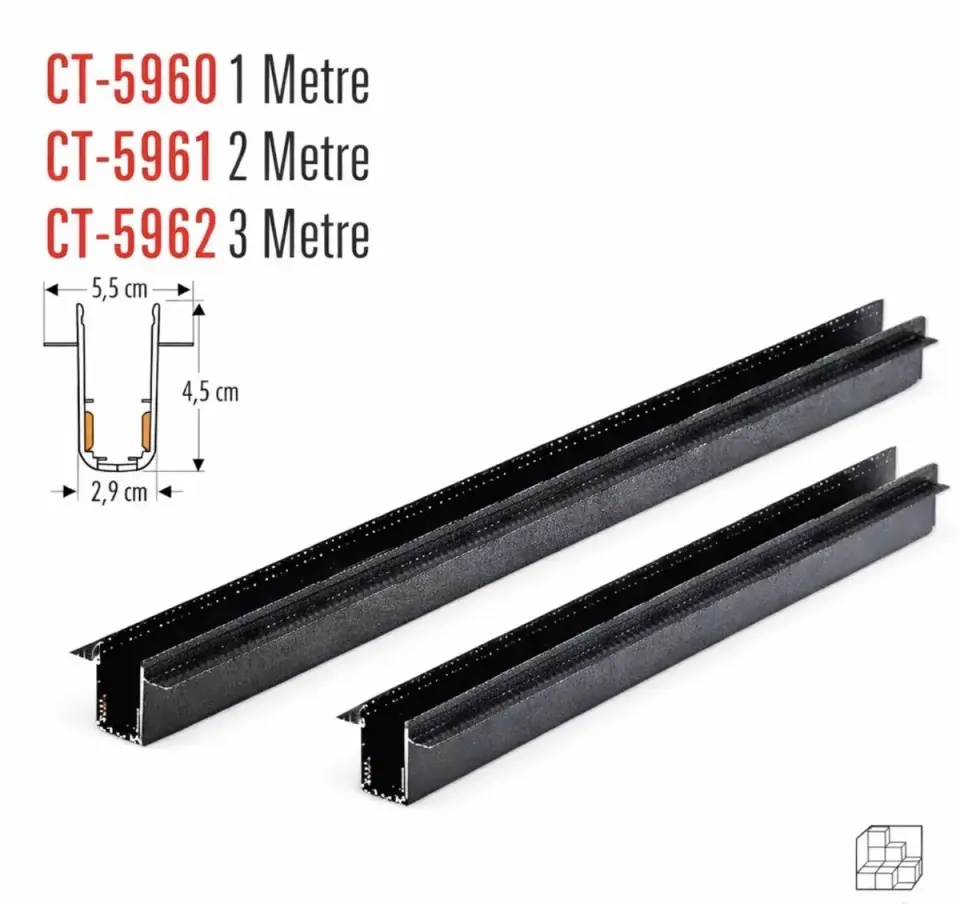 CATA CT-5964 Alabama Yayli Magnetic Ray 2 Metre Siyah