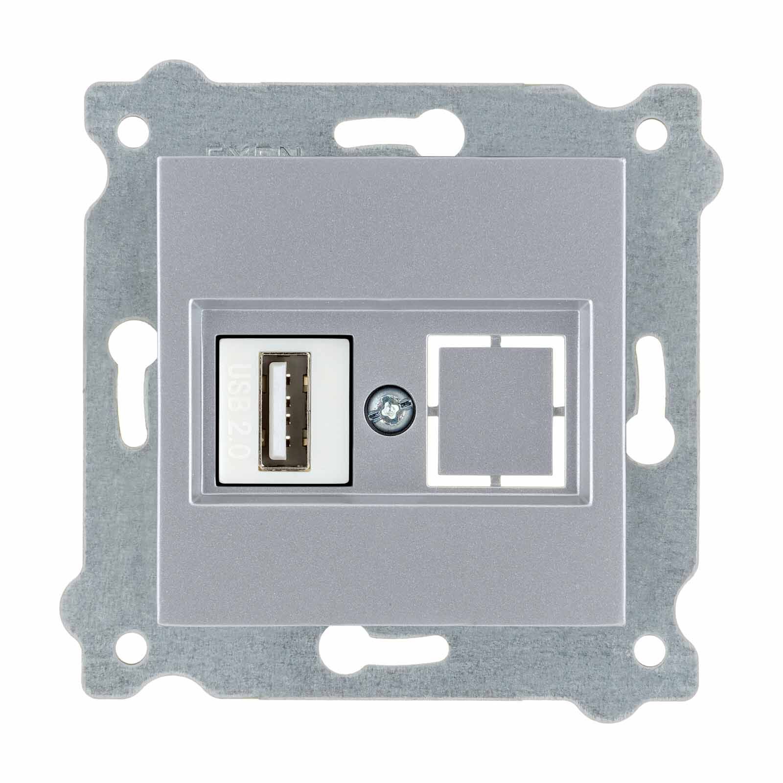 Exen Gümüs Modül+Kapak  Usb Prizi Jakli (Sarj Edemez)