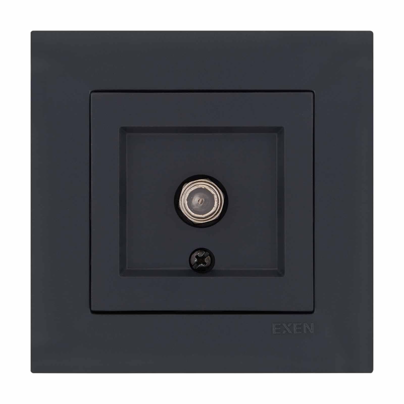 Exen Karell Füme Uydu Prizi (F Konnektör) Komple Takim