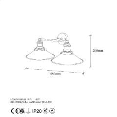 Aydinlatmadunyam Aplik BlackGold Conical-12190