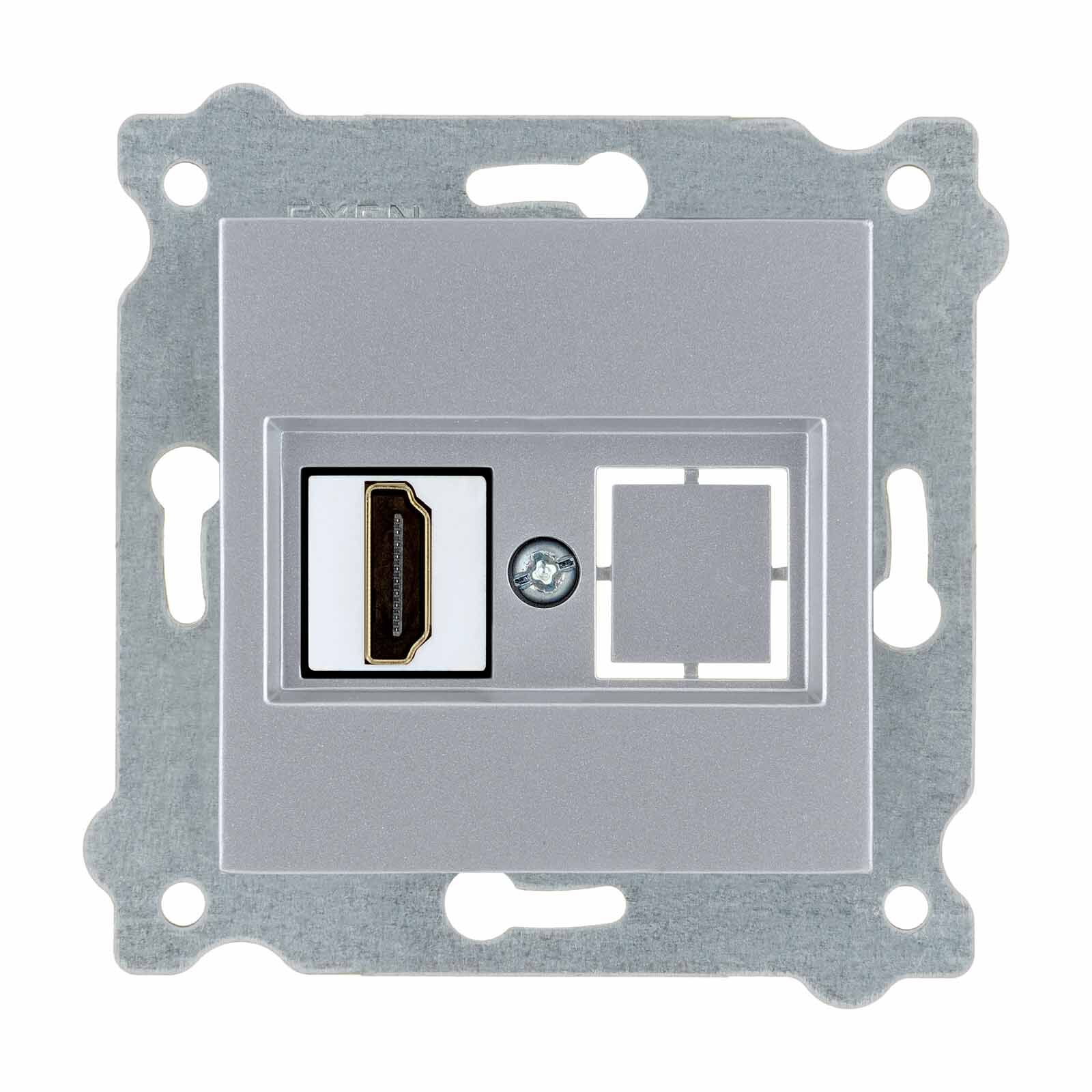 Exen Gümüs Modül+Kapak  Hdmi Priz Jakli