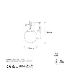 Aydinlatmadunyam Aplik Gold Zahar-13111