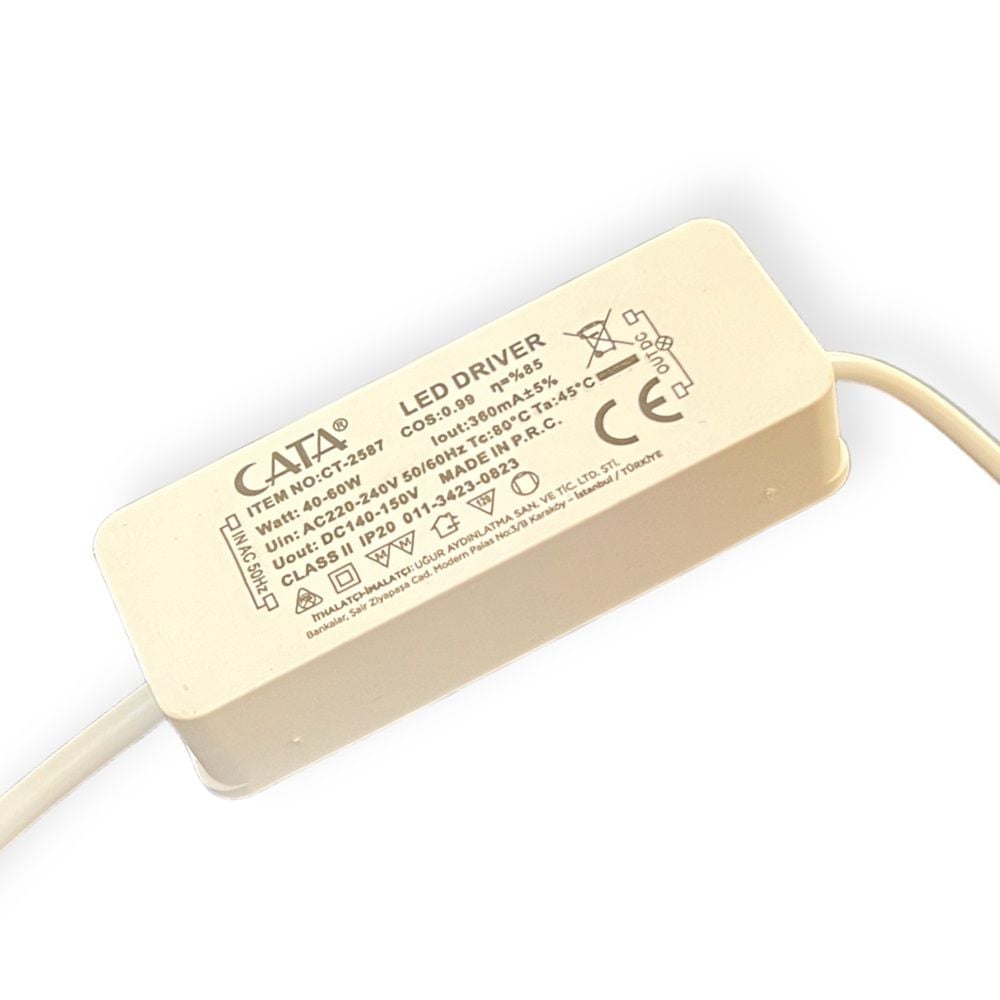 CT-2587 Cata 60x60 Panel Led Driver Jaklı