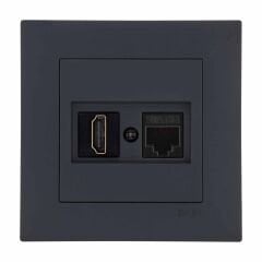 Exen Karell Füme Hdmi+Data Priz Jakli Komple Takim