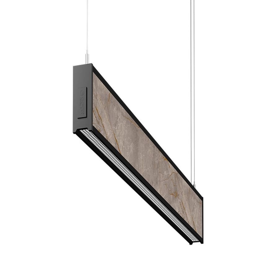 Goya Gy 8046-120 Cm Siyah Kasa Gri Mermer 6500K Linear Armatür