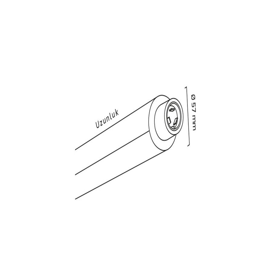 Goya Gy 8062-64 Cm Siyah Kasa 4000K Linear Armatür