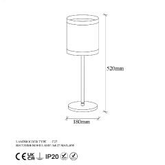 Aydinlatmadunyam Masa Lambasi BlackWhite Way-11609