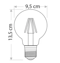 Cata 6w Rustik G95 Glop Led Ampul CT-4286 Amber Renk