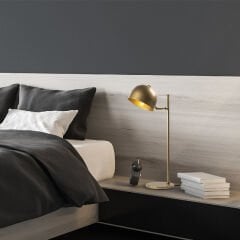 Aydinlatmadunyam Masa Lambasi Gold Alfa-13006