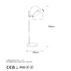 Aydinlatmadunyam Masa Lambasi BlackGold Alfa-13007