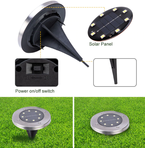 Noas 5W Uranüs Solar Yer Armatürü Günışığı YL74-8002-S