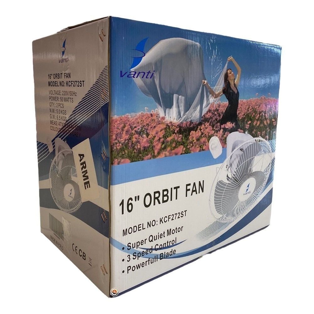 Vanti KCF272ST 50W 40cm PVC 3 Kanatli Duvardan Kumandali Sarhos Tavan Vantilatörü