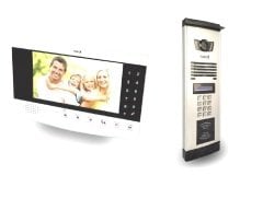 Nural 7 İnç Butonlu Şifreli Panelli Görüntülü Diafon 3 Daire