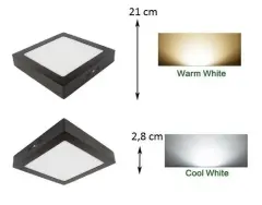 Cata 18W Sıva Üstü Led Kare Panel Led CT-5236S Beyaz Işık