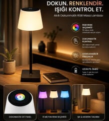 HOROZ Glamor Rgb 2W/5V Dimli Masa Lambasi H-050-006-0001-0106
