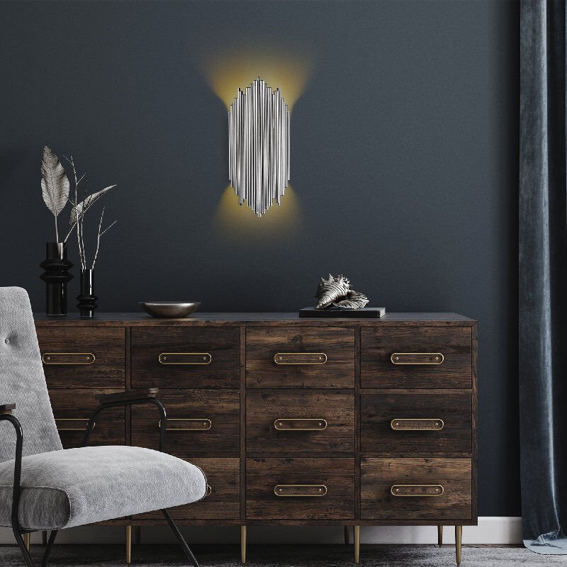 Aydinlatmadunyam Aplik Chrome Kara-13347