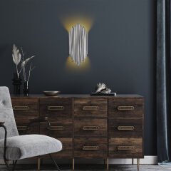 Aydinlatmadunyam Aplik Chrome Kara-13347