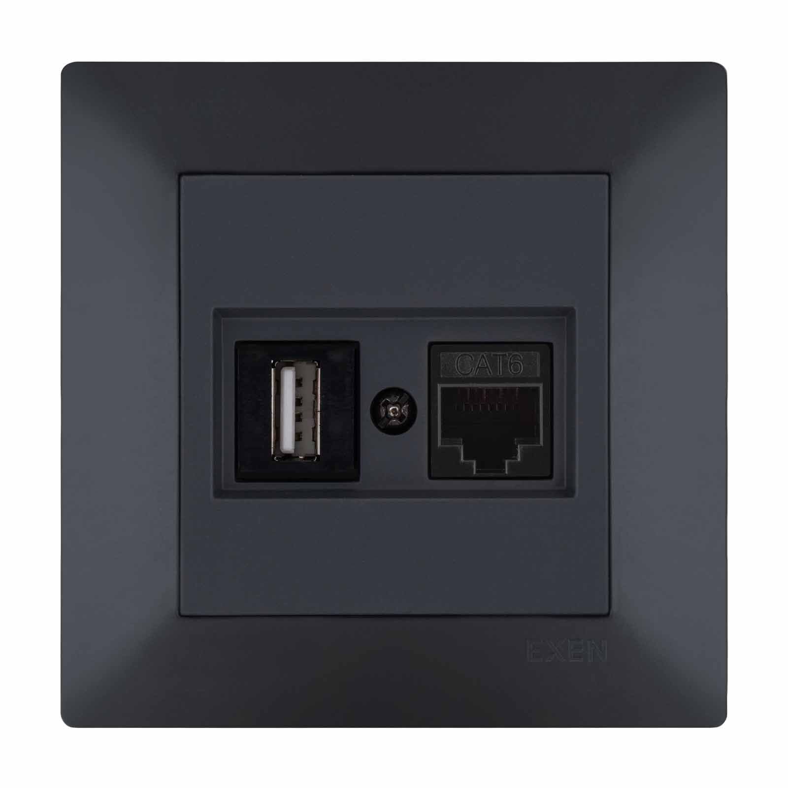 Exen Odak Füme Data+Usb Prizi Jakli (Sarj Edemez) Komple Takim