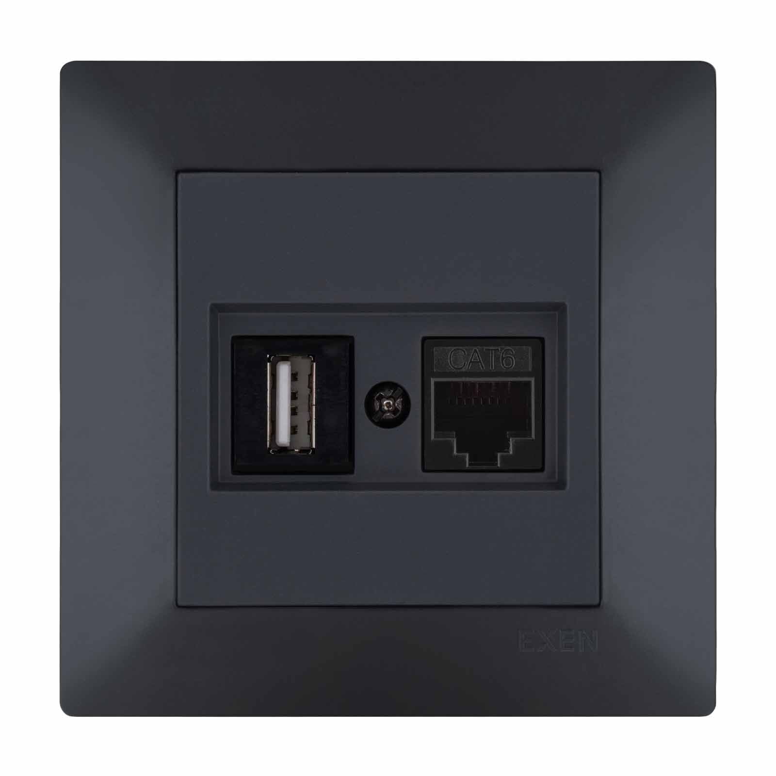 Exen Odak Füme Data+Usb Prizi Jakli (Sarj Edemez) Komple Takim
