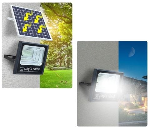 100W Kumandalı  Led Solar Projektör Tıger-100 Horoz