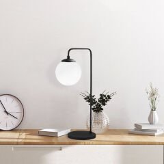 Aydinlatmadunyam Masa Lambasi BlackWhite Viran-10985