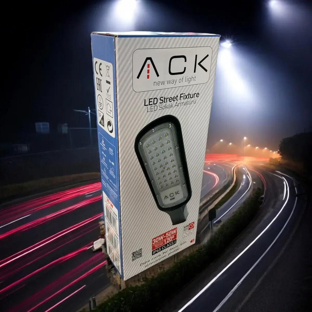 ACK 50W 6500K Beyaz Işık Led Sokak Armatürü AT41 15030 en uygun fiyatlı satıcı
