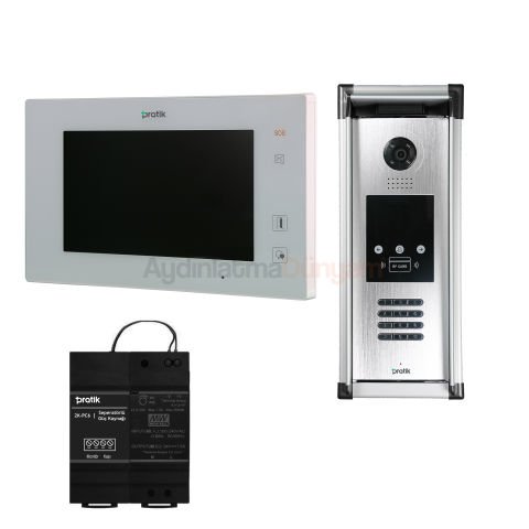 Pratik 12 Daire 7 inç Görüntülü Paket Kartli ve Sifreli Sistem