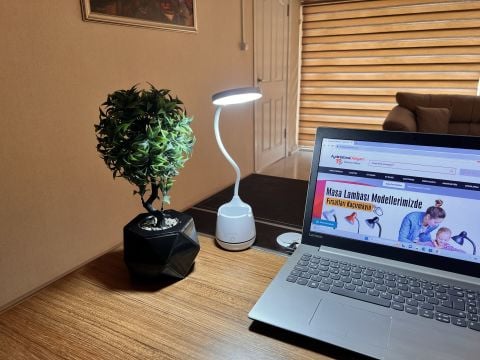 ACK Şarjlı Dokunmatik Dimli Beyaz Gövde Led Masa Lambası 2,5W Ip20 AF11-10014