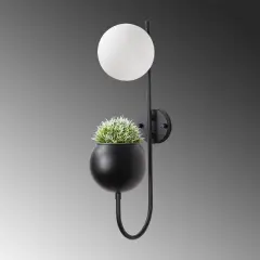Aydinlatmadunyam Aplik BlackCream Pot-11475