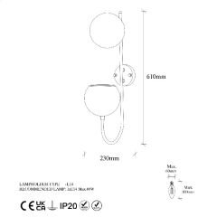 Aydinlatmadunyam Aplik BlackCream Pot-11475