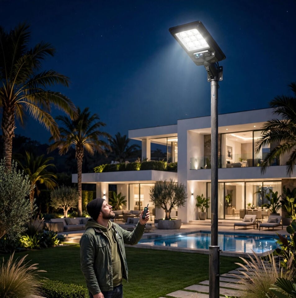 ACK AT42-06031 60W 6500K Beyaz Led Solar Sokak Armatürü