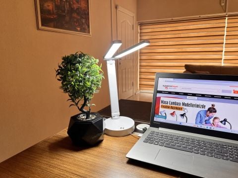ACK Şarjlı Dokunmatik Dimli Beyaz Gövde Led Masa Lambası 5W Ip20 AF11-10018