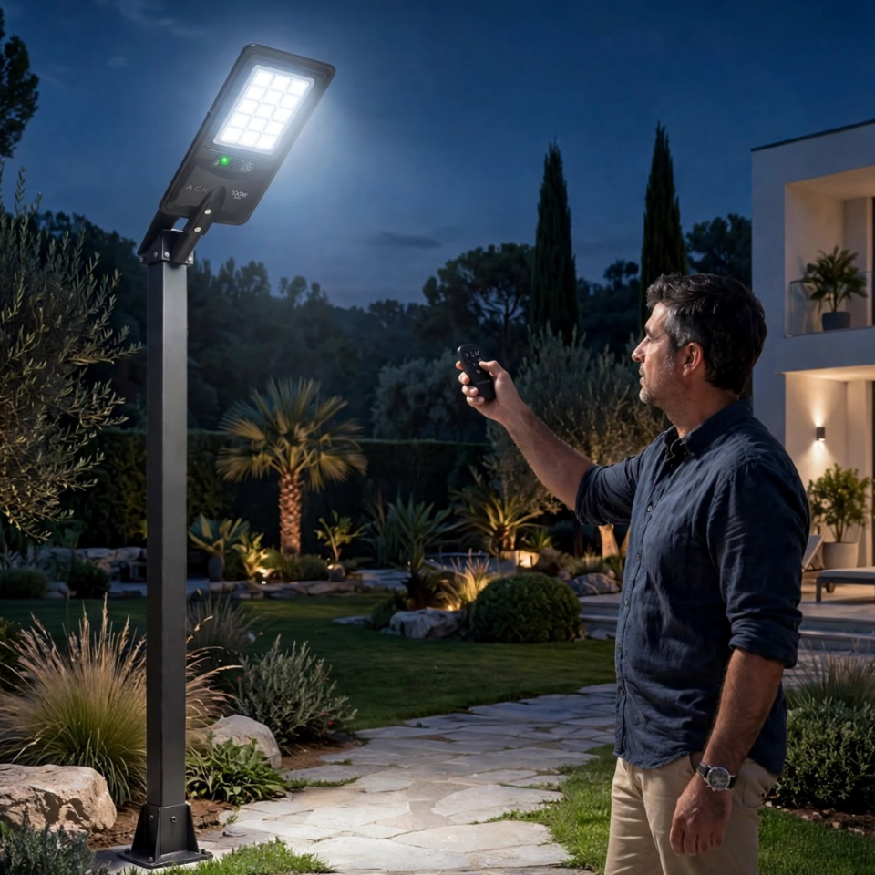 ACK AT42-09031 90W 6500K Beyaz Led Solar Sokak Armatürü