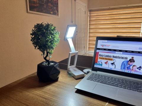 ACK Şarjlı Dokunmatik Dimli Beyaz Gövde Led Masa Lambası 3W Ip20 AF11-10019
