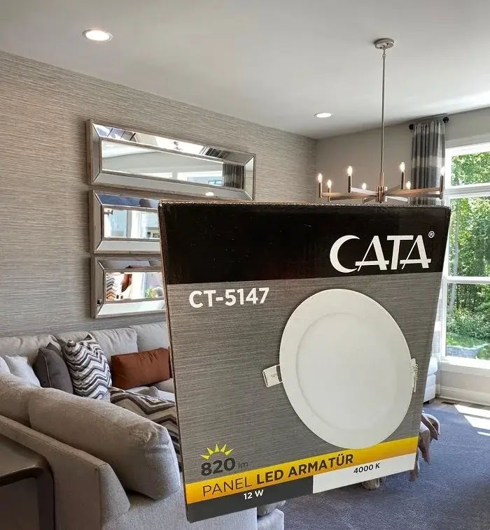 Cata 12 Watt Panel Led CT-5147 Naturel Beyaz Alüminyum Kasa