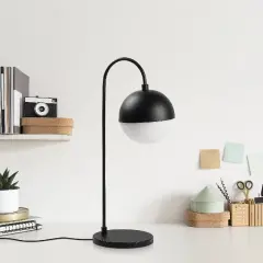 Aydinlatmadunyam Masa Lambasi BlackWhite Horn-12204