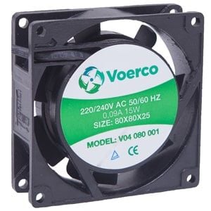 Çetinkaya Pano  80x80x38 Bilezikli 220 V AC 0.06A 9W 2750 RPM 43 M3/H Kapasiteli Fan V04 080 002