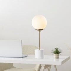 Aydinlatmadunyam Masa Lambasi White Globo-13061