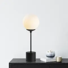 Aydinlatmadunyam Masa Lambasi BlackCream Globo-13063