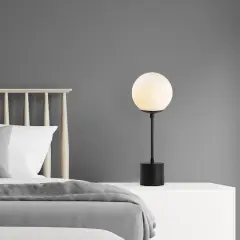 Aydinlatmadunyam Masa Lambasi BlackCream Globo-13063