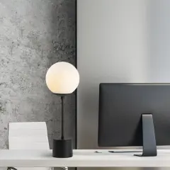 Aydinlatmadunyam Masa Lambasi BlackCream Globo-13063