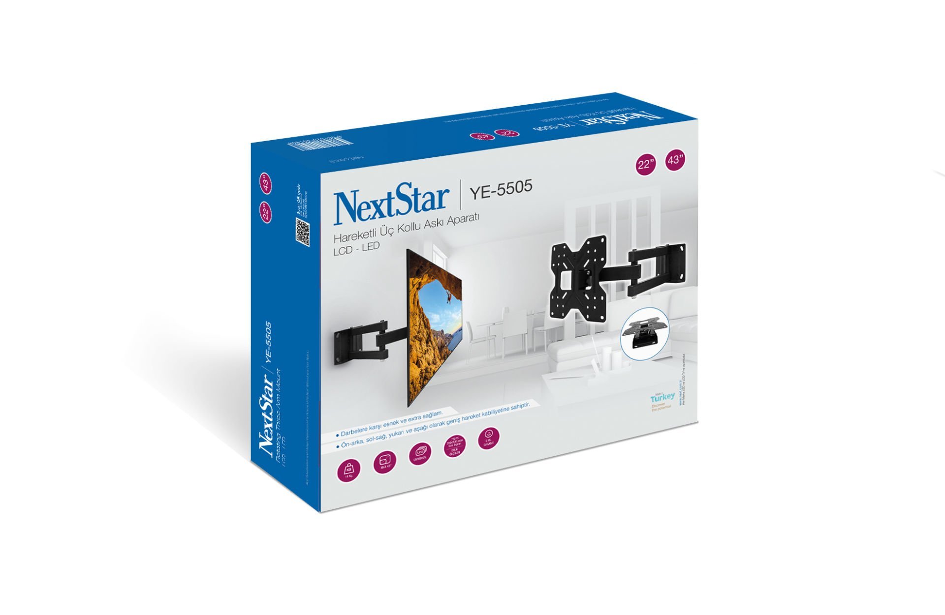 Next-NextStar Ye-5505 Hareketlı 3Kollu Askı Aparatı