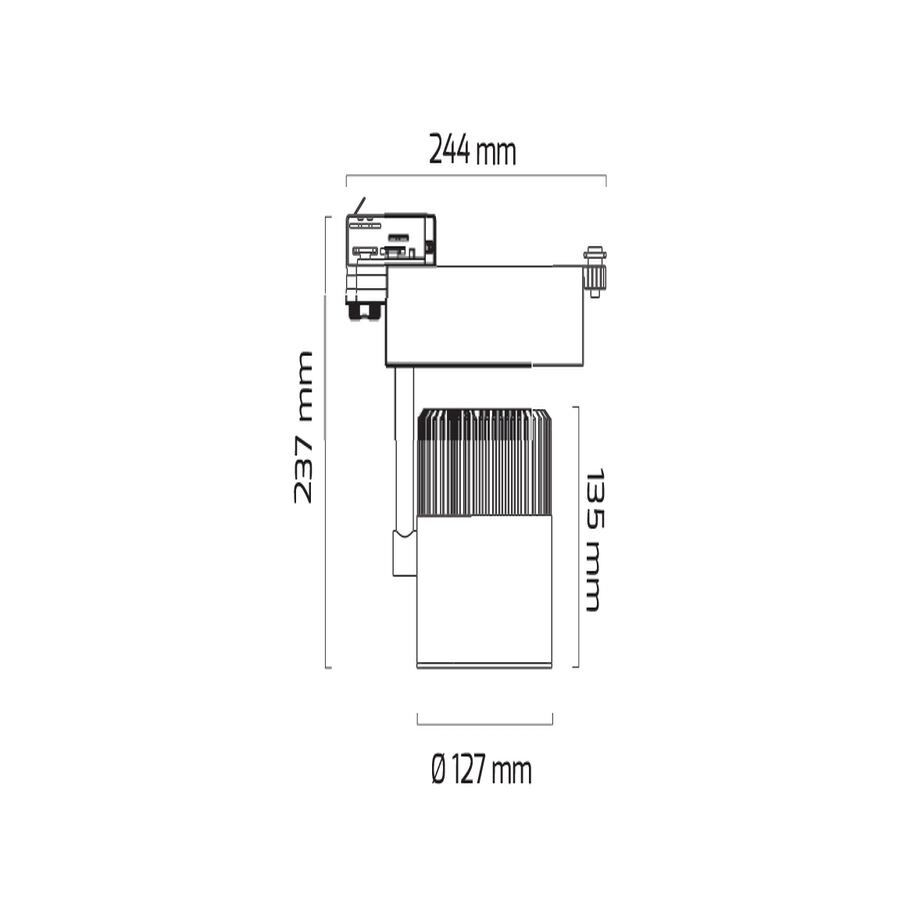 Goya Gy 3599 Siyah Kasa  42W 36° 6500K Led Ray