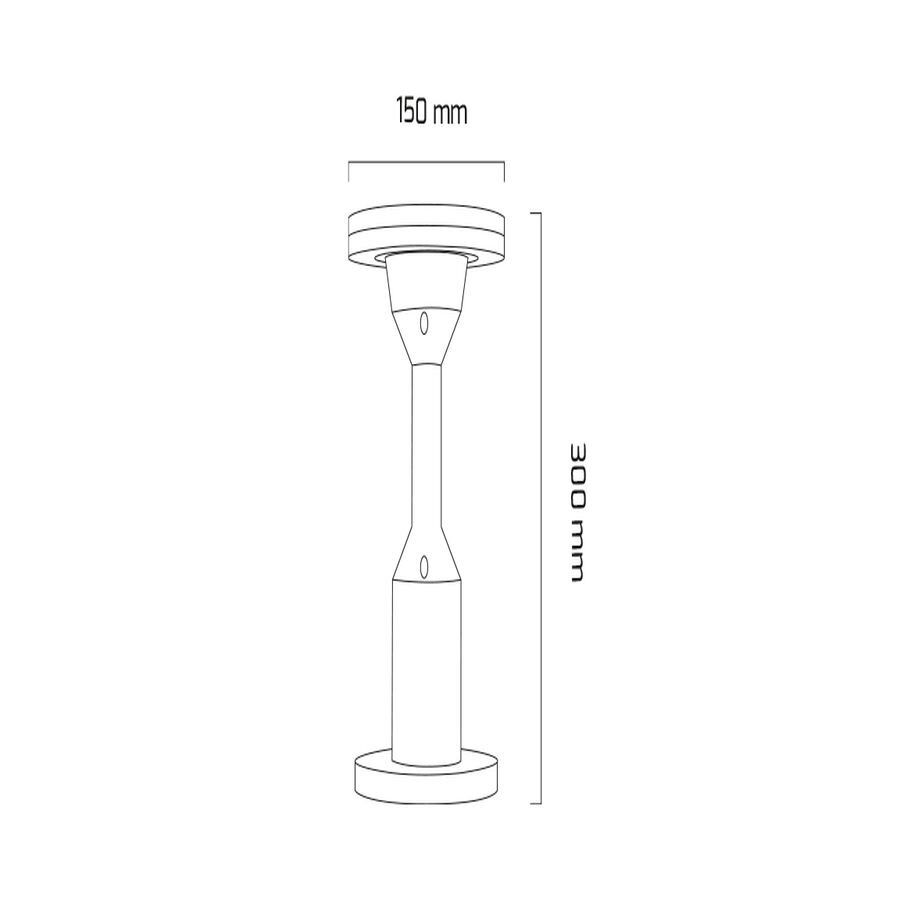 Goya Gy 6254 Siyah Kasa 12W 3000K Led Bahçe Armatür