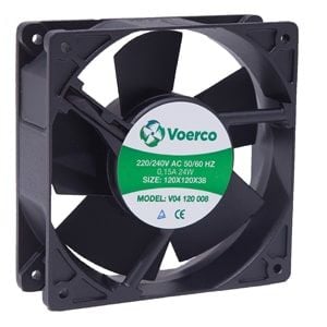 Çetinkaya Pano  120x120x38 Rulmanli 220V AC 0.15A 24W 2800 RPM Metal Kanatli 192 M3/H Kapasiteli Fan V04 120 003