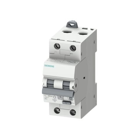 Siemens Rcbo, 6 Ka, 2P Type A, 30 Ma, B-Char, in: 10A Un: 230V 5SU1326-6FP10
