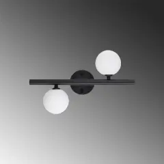 Aydinlatmadunyam Aplik BlackWhite Domino-11038