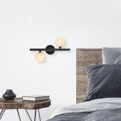 Aydinlatmadunyam Aplik BlackWhite Domino-11038