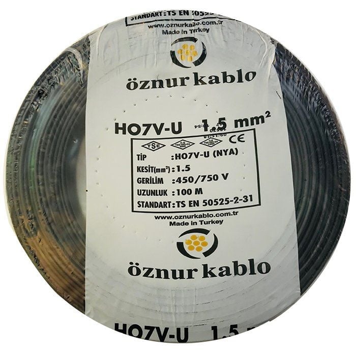 Öznur 1,5 Mm Nya Siyah H0(5/7V)U/R